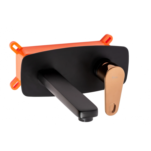 Змішувач для раковини REA MILD BLACK ROSE GOLD + BOX прихованого монтажу