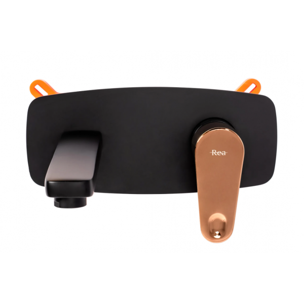 Змішувач для раковини REA MILD BLACK ROSE GOLD + BOX прихованого монтажу