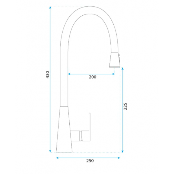 Смеситель для кухни REA MILD BLACK черный