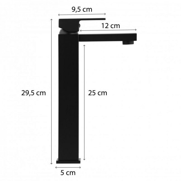 Змішувач для раковини Yoka GAPPO 36 BLACK чорний