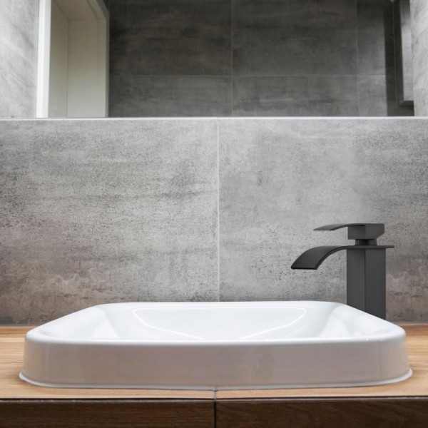 Смеситель для раковины (умывальника) Yoka NIAGARA 24 BLACK черный низкий