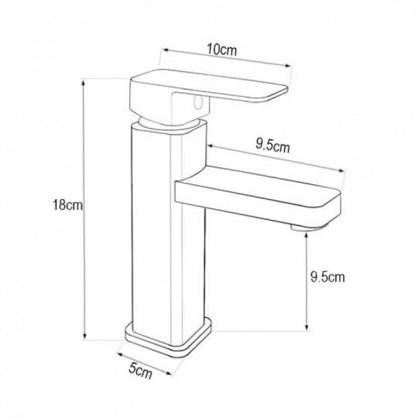 Змішувач для раковини Yoka SETO 24 BLACK чорний низький