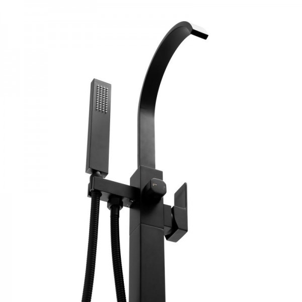 Смеситель для ванны Yoka ENZO BLACK черный напольный