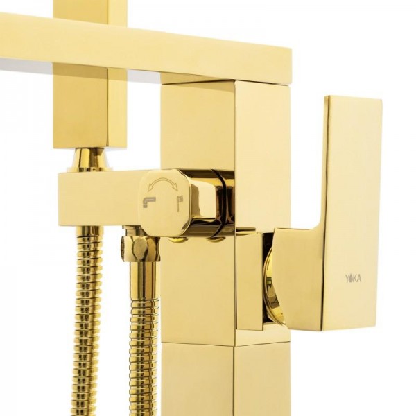 Змішувач для ванни Yoka GAPPO 98 GOLD золотий підлоговий