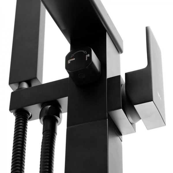 Смеситель для ванны Yoka ROMA BLACK MATT черный напольный