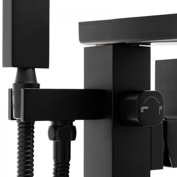 Смеситель для ванны Yoka ROMA BLACK MATT черный напольный