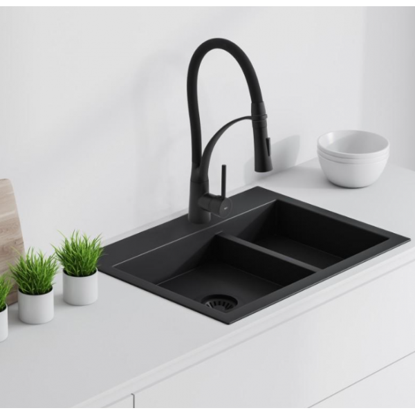 Смеситель для кухни Yoka ZEFIR BLACK черный