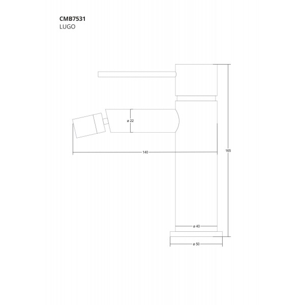 Смеситель для биде Corsan LUGO BLACK черный