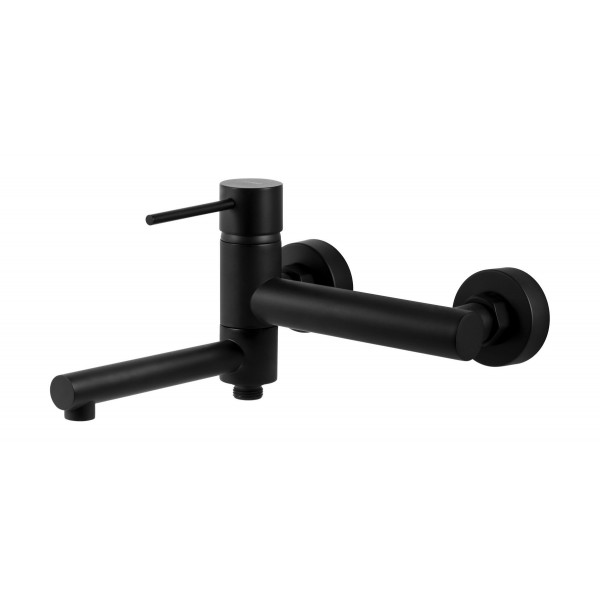 Змішувач для ванни Corsan LUGO BLACK MATT з виливом