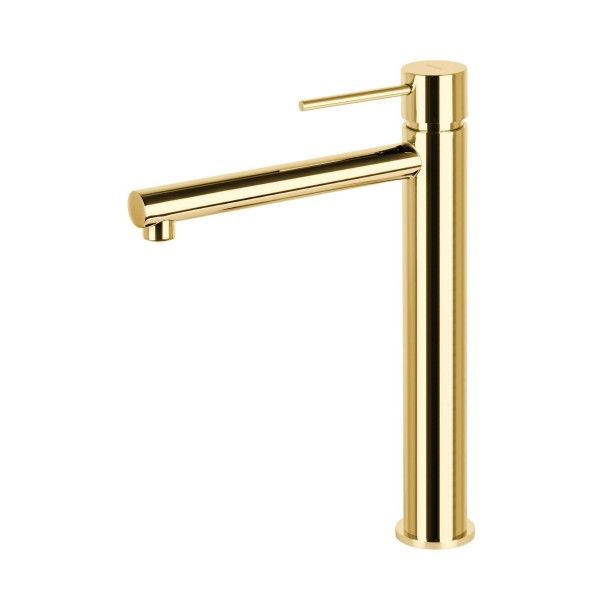 Змішувач для раковини Corsan LUGO GOLD золотий високий