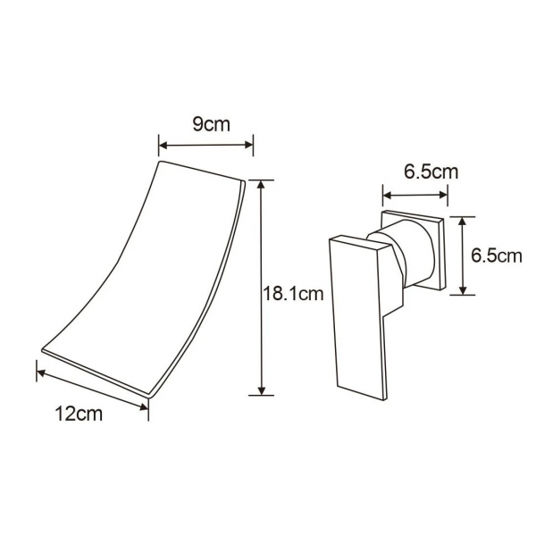 Змішувач для раковини MEXEN CELIA BLACK прихованого монтажу