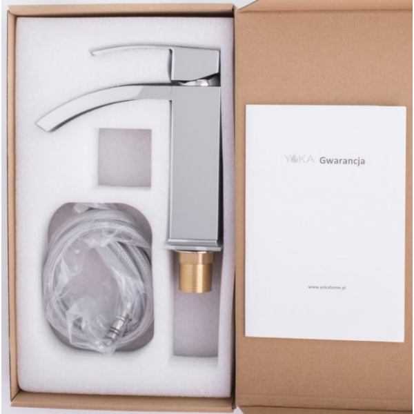 Смеситель для раковины (умывальника) YOKA SKARPO CHROME низкий