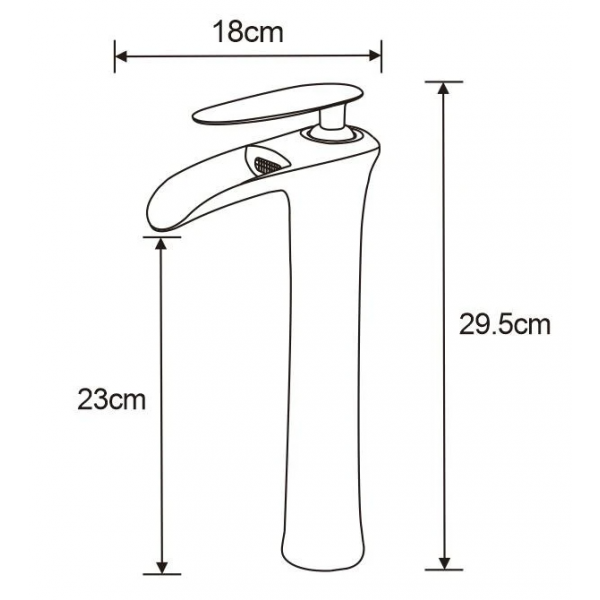 Змішувач для раковини MEXEN LYRA BLACK CHROME високий