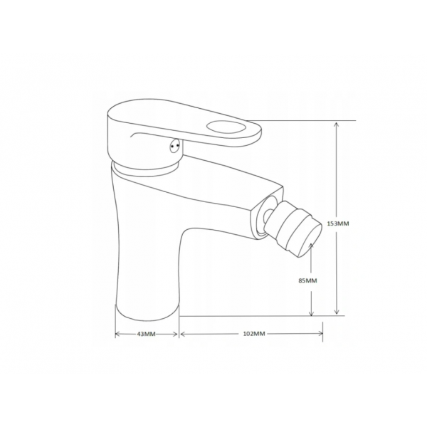 Смеситель для биде MEXEN KAMA BLACK