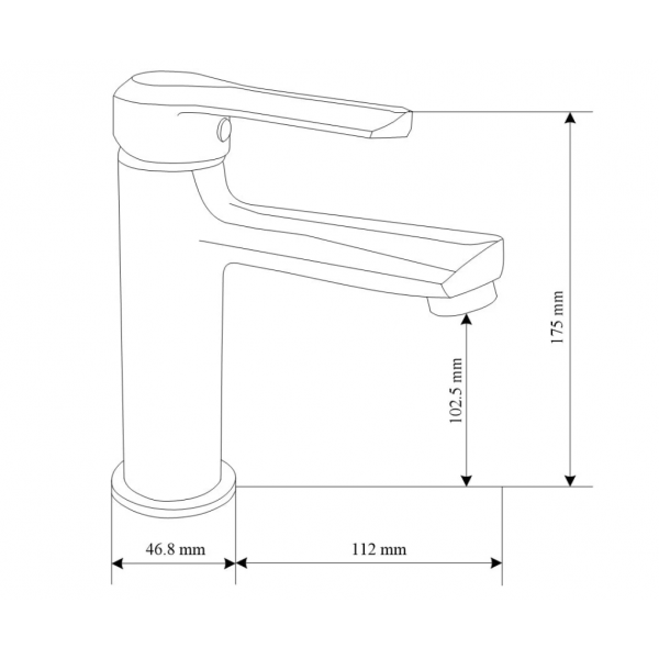 Змішувач для раковини MEXEN SABRE CHROME низький