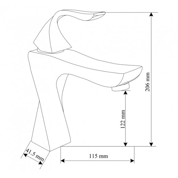Смеситель для раковины MEXEN ESTRELLA CHROME низкий