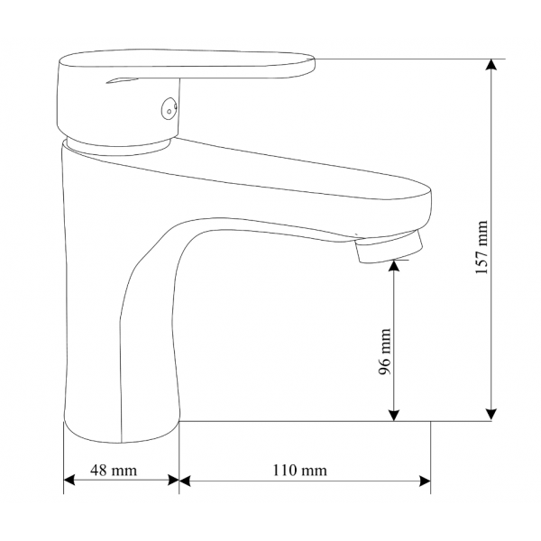 Змішувач для раковини MEXEN KAMA CHROME низький