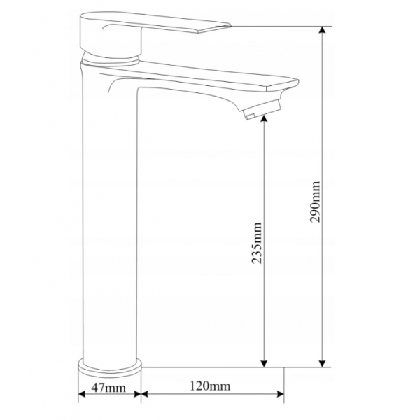 Змішувач для раковини MEXEN ROYO GRAFIT високий
