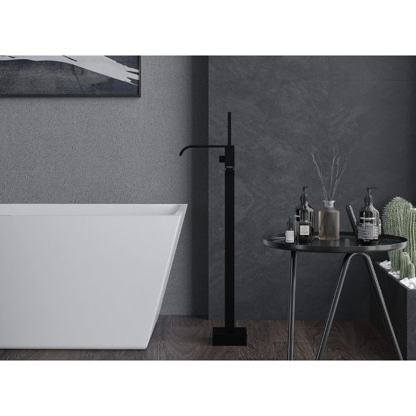Смеситель для ванны MEXEN LAVA BLACK напольный