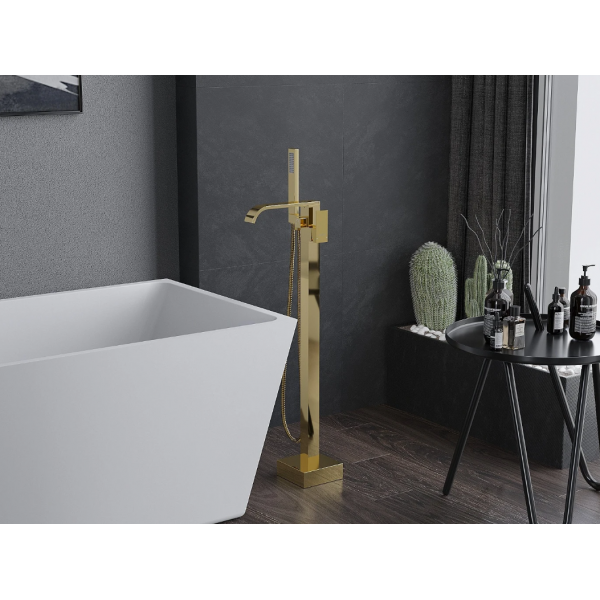 Змішувач для ванни MEXEN LAVA GOLD золотий підлоговий