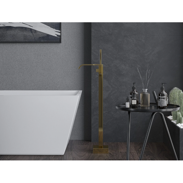 Змішувач для ванни MEXEN LAVA GOLD золотий підлоговий