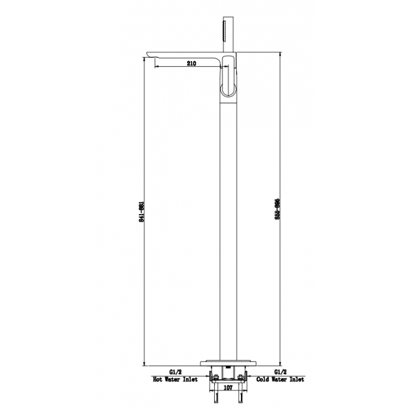 Змішувач для ванни KOHLMAN EXPERIENCE BRUSHED GOLD для підлоги