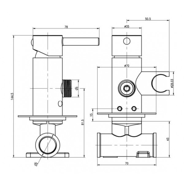 Набор гигиенического душа KOHLMAN AXEL CHROM