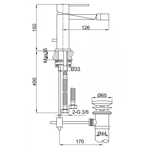 Змішувач для біде KOHLMAN EXCELENT CHROME