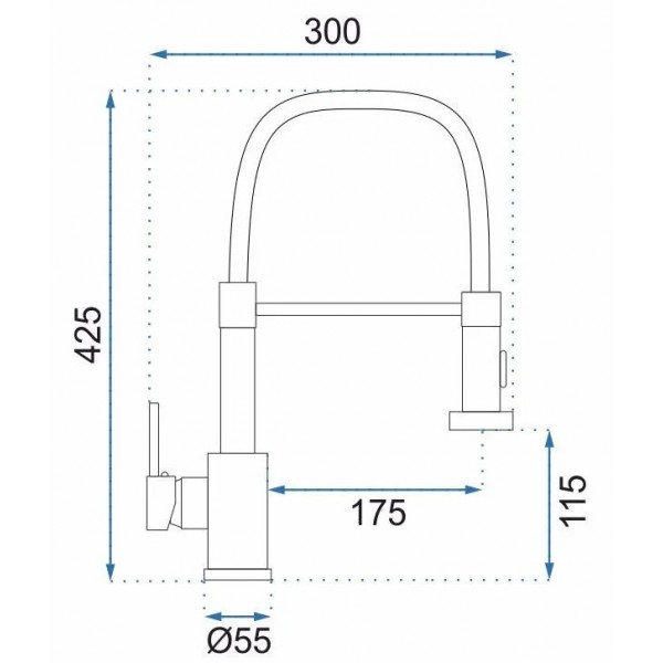 Смеситель для кухни REA COLIN BRUSHED GOLD