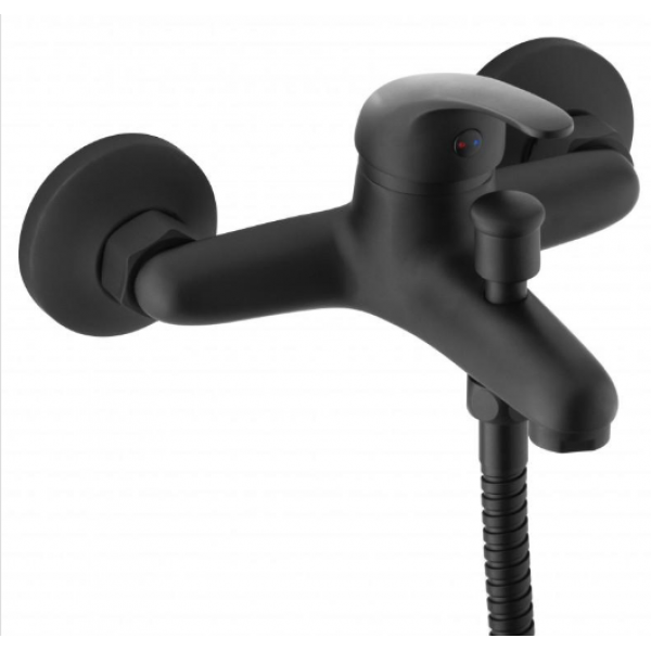 Смеситель для ванны Yoka TIMO BLACK настенный