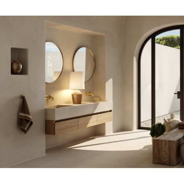 Смеситель для раковины (умывальника) KOHLMAN AXEL GOLD + BOX скрытого монтажа