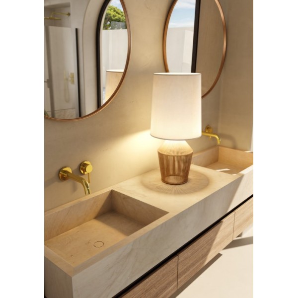 Смеситель для раковины (умывальника) KOHLMAN AXEL GOLD + BOX скрытого монтажа