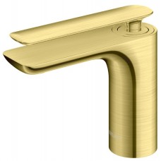 Смеситель для раковины (умывальника) KOHLMAN BRUSHED GOLD низкий