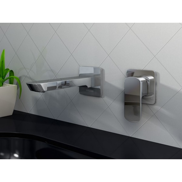 Смеситель для раковины (умывальника) KOHLMAN FOXAL CHROME + BOX скрытого монтажа