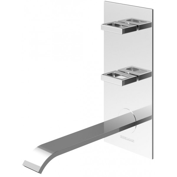 Змішувач для раковини KOHLMAN NEXEN-S CHROME + BOX прихованого монтажу