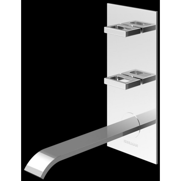 Змішувач для раковини KOHLMAN NEXEN-S CHROME + BOX прихованого монтажу
