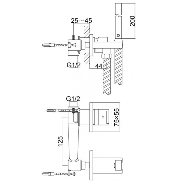Набор гигиенического душа KOHLMAN EXCELENT CHROME