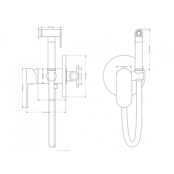 Набор гигиенического душа MEXEN MILO CHROME хром 