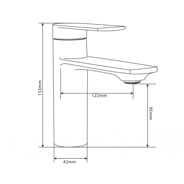 Змішувач для раковини MEXEN ZERO GOLD низький