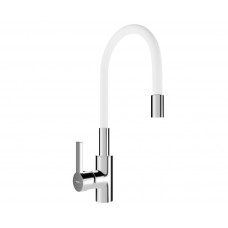 Смеситель для кухни MEXEN FLEX WHITE CHROME белый/хром