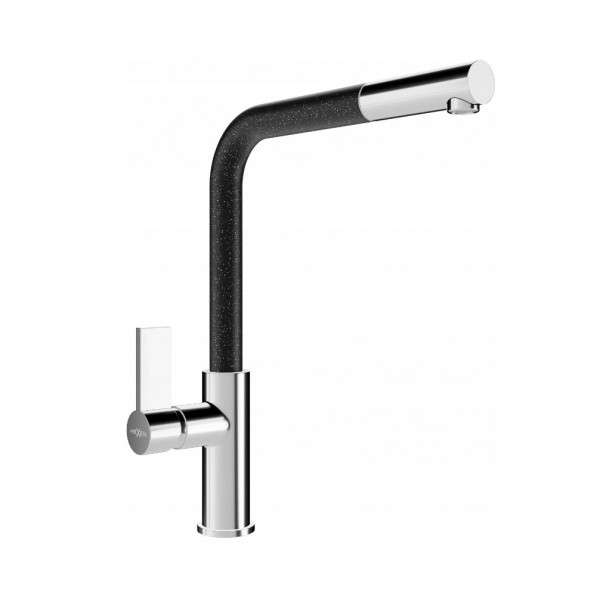 Смеситель для кухни MEXEN FLORA BLACK CHROME пятнистый черный/хром