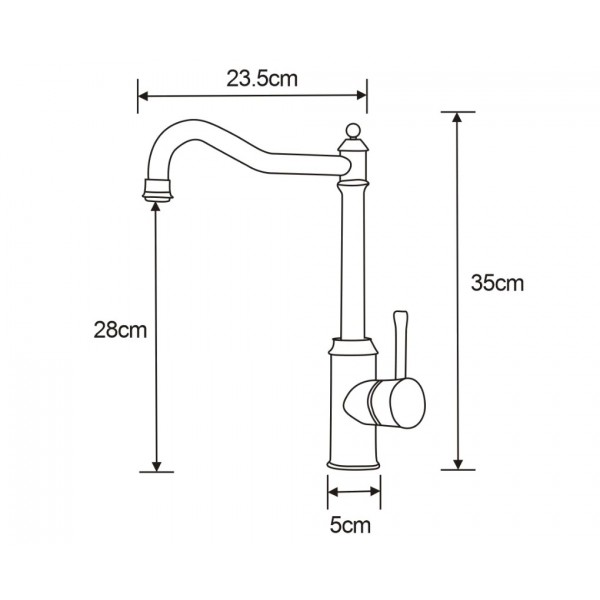 Смеситель для кухни MEXEN INU INOX