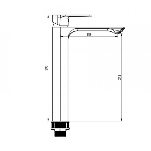 Смеситель для раковины MEXEN ALEXA BLACK черный, высокий