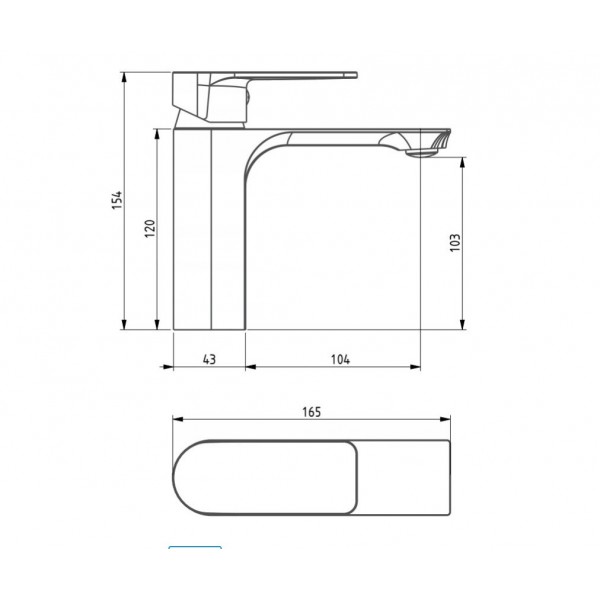 Змішувач для раковини MEXEN ALEXA CHROME хром, низький
