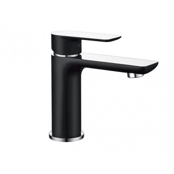 Змішувач для раковини MEXEN ALFA BLACK CHROME чорний/хром низький