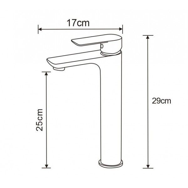 Змішувач для раковини MEXEN ALFA CHROME хром, високий