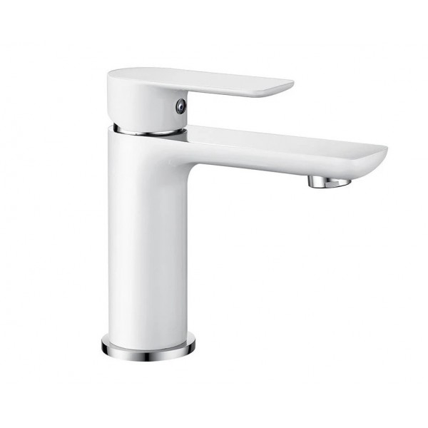 Смеситель для раковины MEXEN ALFA WHITE CHROME белый/хром низкий