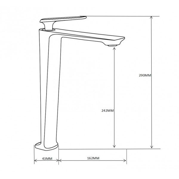 Смеситель для раковины MEXEN ARES CHROME хром, высокий
