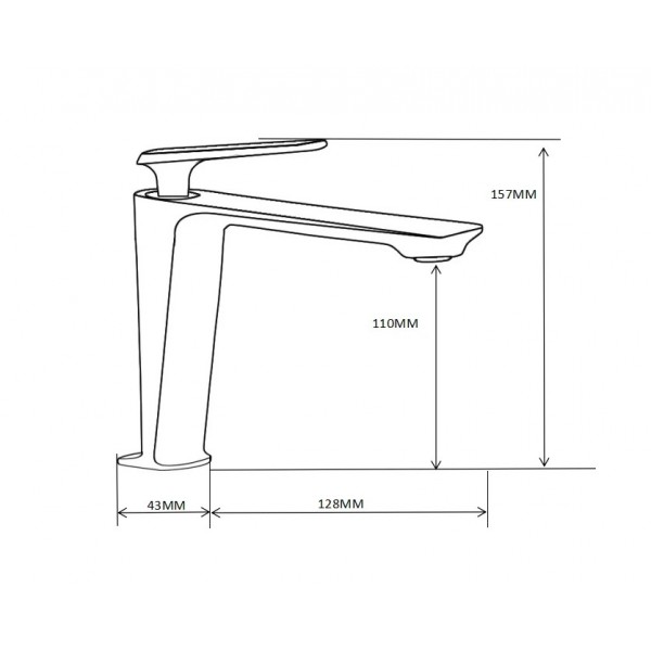 Змішувач для раковини MEXEN ARES CHROME хром, низький