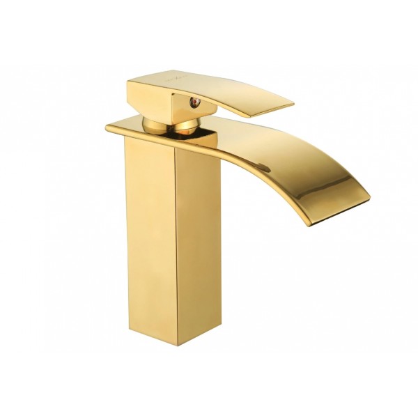 Змішувач для раковини MEXEN ARIES GOLD золотий, низький